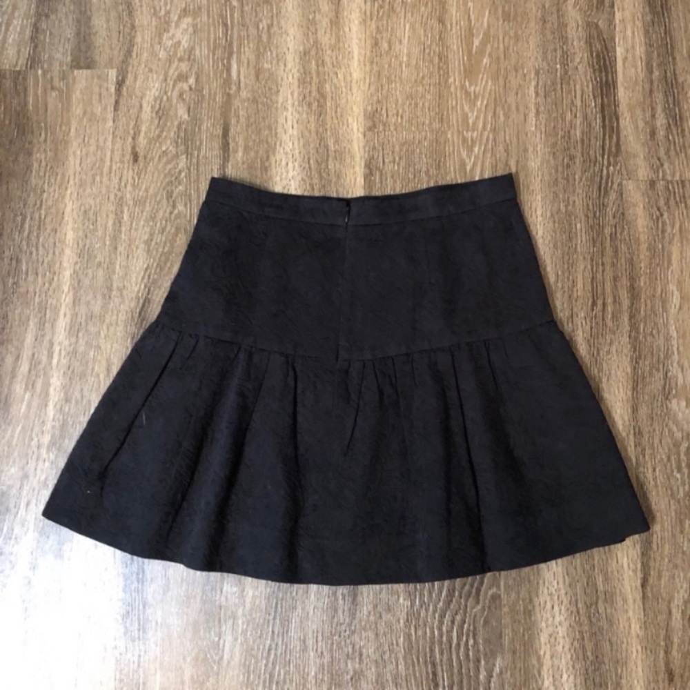 Black J. Crew Floral Peplum Skirt Size 0 - Picture 4 of 4